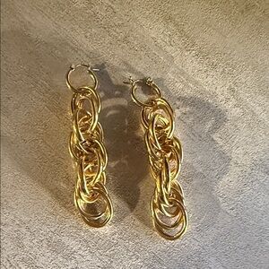 Luxurious Gold Chain Earrings